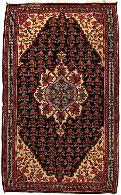 Antike Kelim Senneh Teppich  196x121 - Image 1