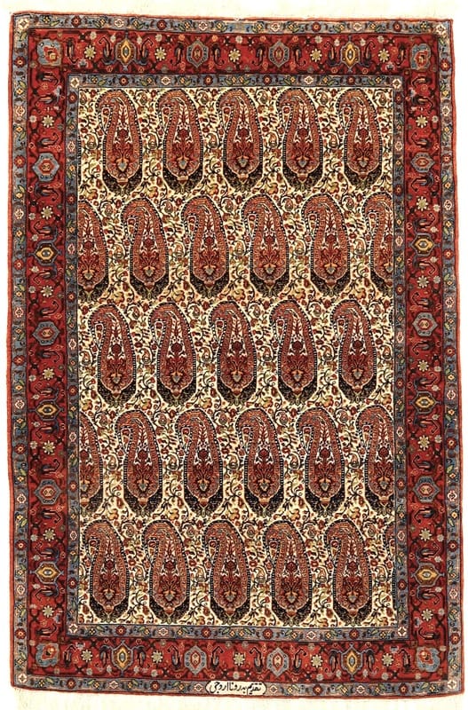 Senneh Yasha oruje Silknkette Carpet  176x117 - Image 1