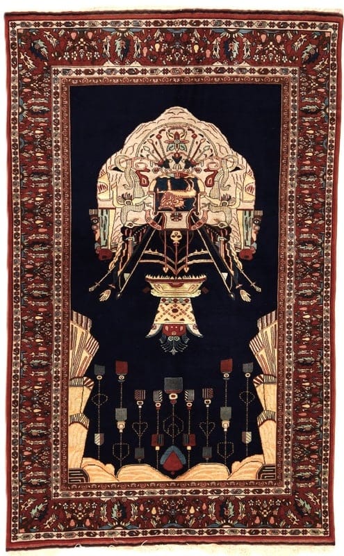 Antique Ghuchan Carpet  207x132 - Image 1