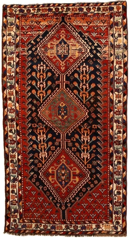 Antique Ghashaghi Carpet 250x137 - Image 1