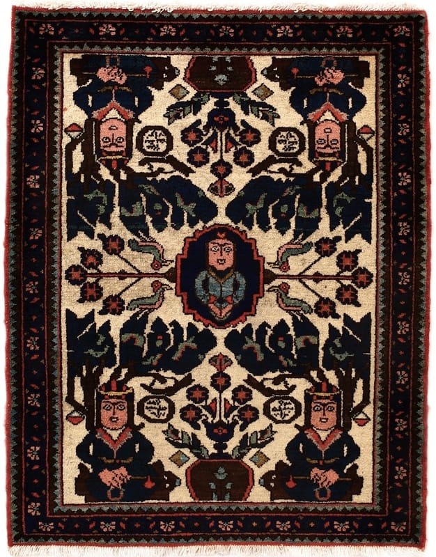 Antike  BAKHTIAR Teppich 100x80 - Image 1
