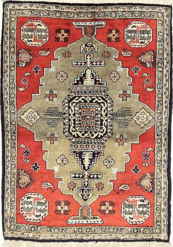 Ghom Seide  Teppich  80x55 - Image 1