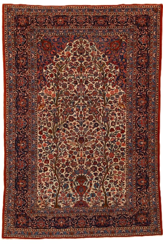 Kashan Antique Carpet 343x230 - Image 1