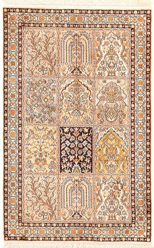 Kahmir Seide Teppich 123x78 - Image 1
