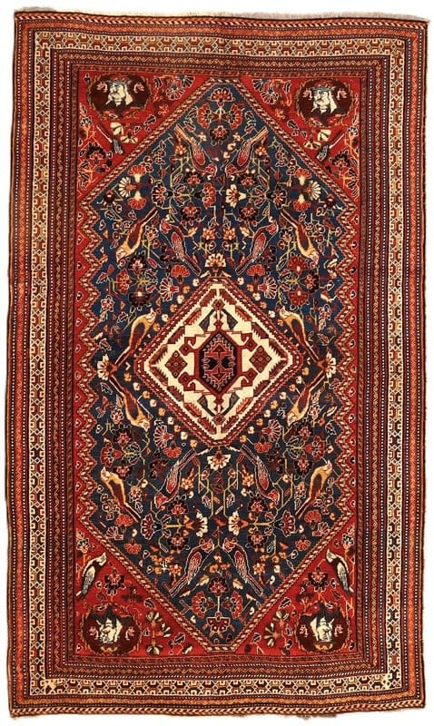 Antique Ghashghai Carpet 243x145 - Image 1