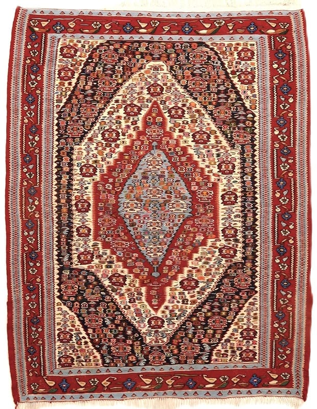Kelim Senneh Teppich 160x124 - Image 1