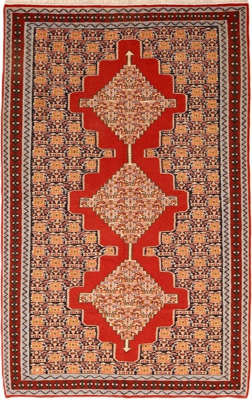 Kelim Senneh Teppich 230x145 - Image 1