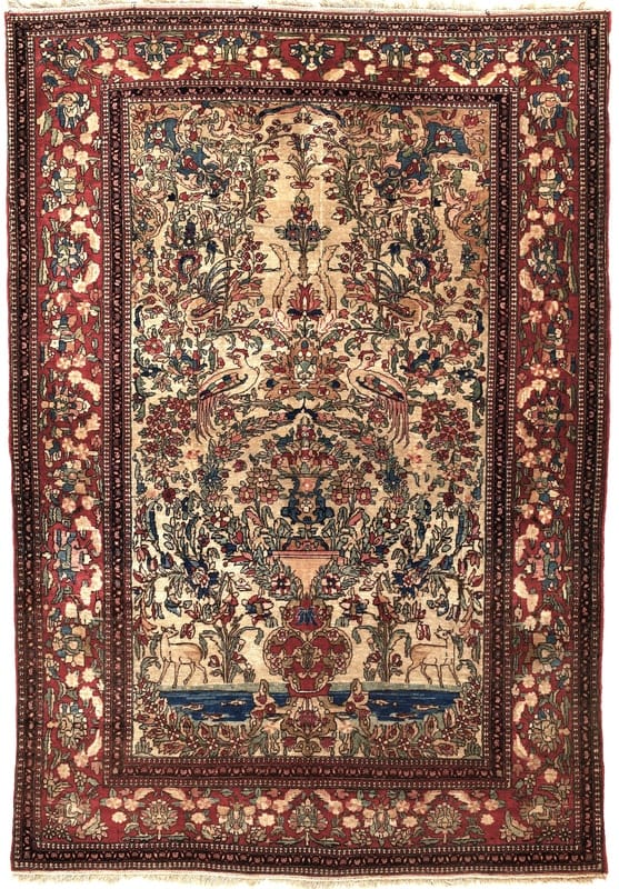 Antik Isfahan Teppich 205x142 - Image 1