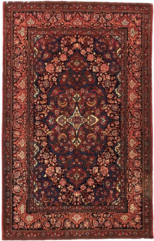 Antique Isfahan Carpet  220x140 - Image 1