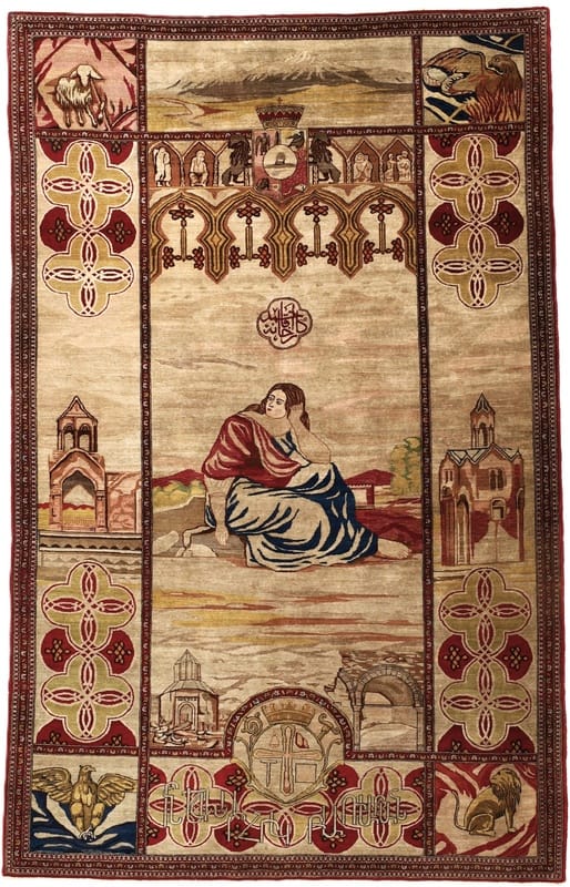 Antique Kerman Carpet  217x138 - Image 1
