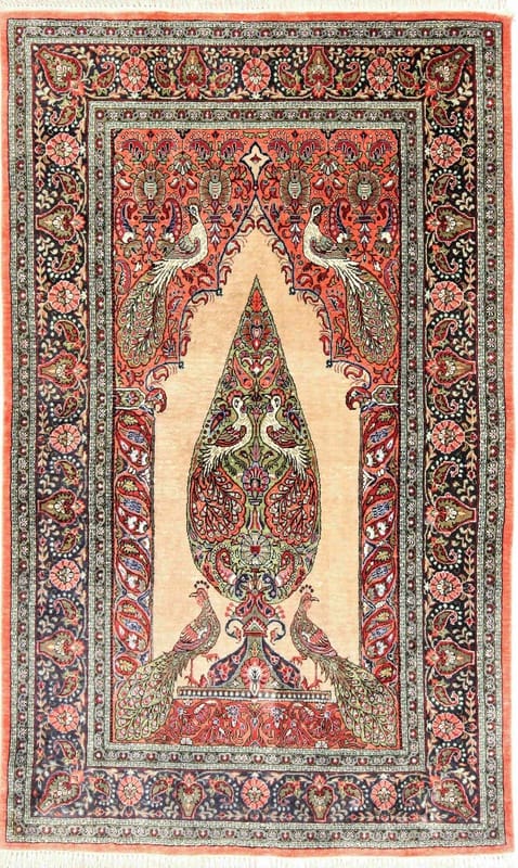 Ghom Seide Teppich 125x77 - Image 1