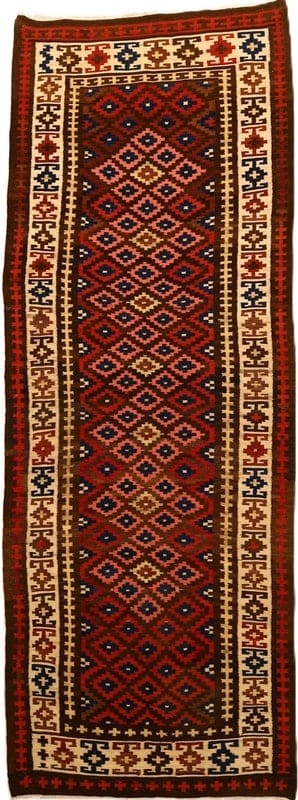 Antike Kelim  Fars Teppich  316x118 - Image 1