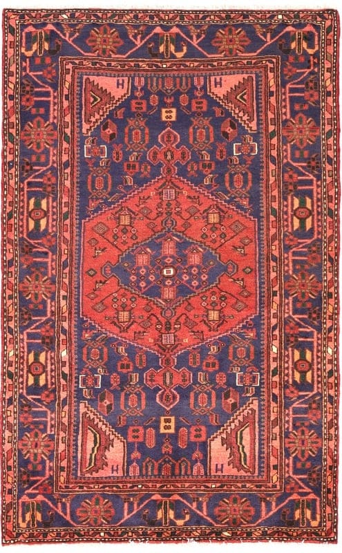 Handwoven Zanjan Persian Rug 205x131 - Image 1