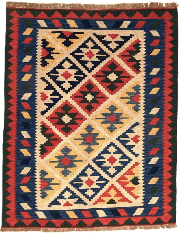 Kelim  Fars Teppich  188x149 - Image 1