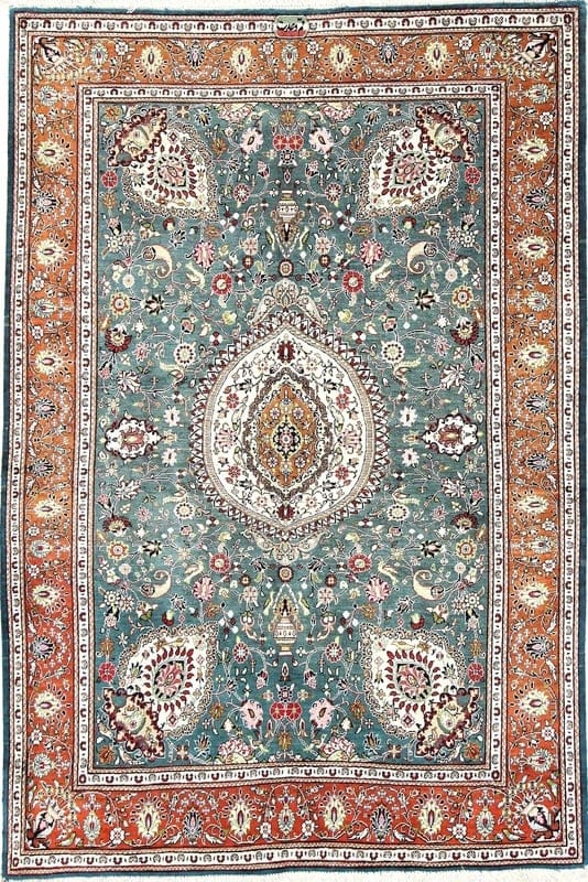 Ghom Seide Teppich 151x102 - Image 1