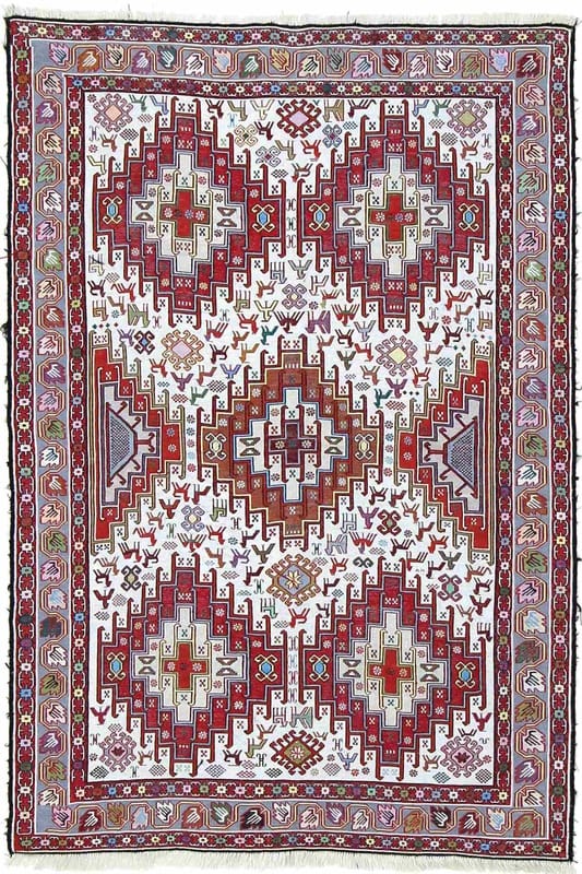 Kelim Seide Teppich 142x98 - Image 1