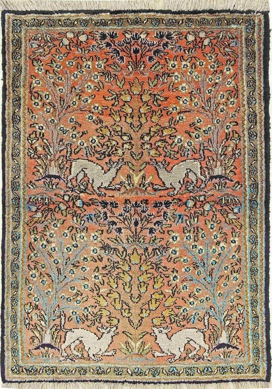 Ghom Seide Teppich 80x58 - Image 1