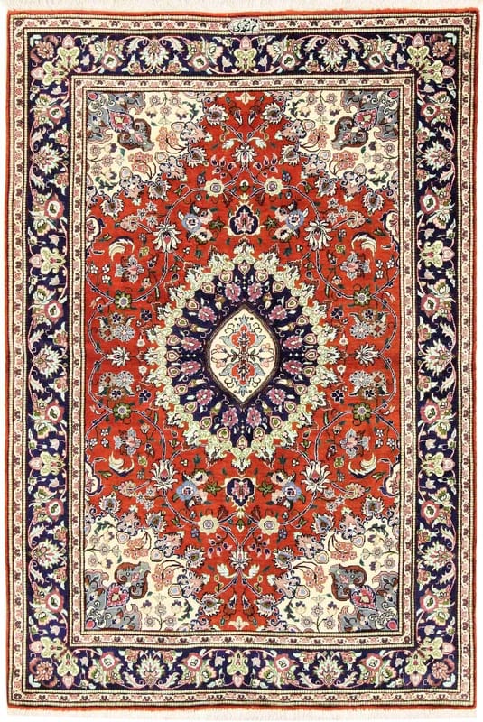 Ghom Seide Teppich 147x100 - Image 1