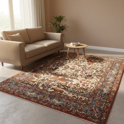 Antique Qom  Carpet 214x143 - alternate view