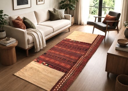 Antique Kelim Fars Teppich 230x96 - alternate view