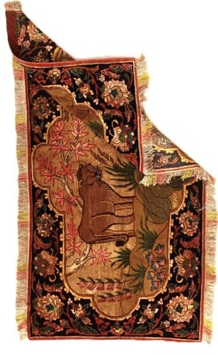 Senneh Yasha oruje Seidenkette Teppich  122x60 - alternate view