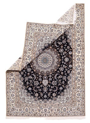 Nain 6 La -Teppich – dunkelblau handgewebt  363x260 - alternate view