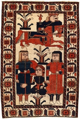Antique Bakhtiar Carpet 152x100