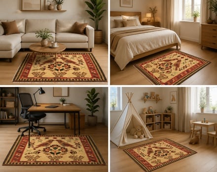 Kelim Fars Teppich 146x115 - alternate view