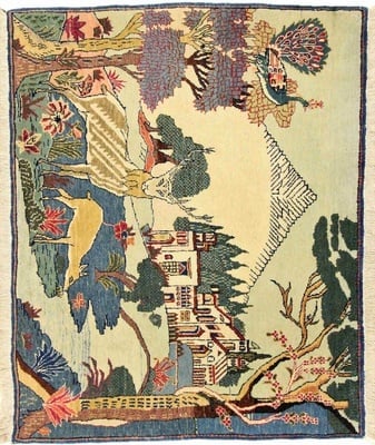 Antique Keshan Carpet 114x73 - alternate view