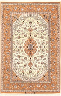 Isfahan Davari Seidenboden Seidenteppich 200x130