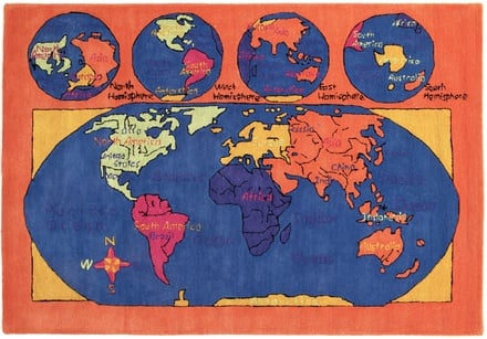 Little World Explorer – Children’s World Map Carpet 246 × 171 - alternate view