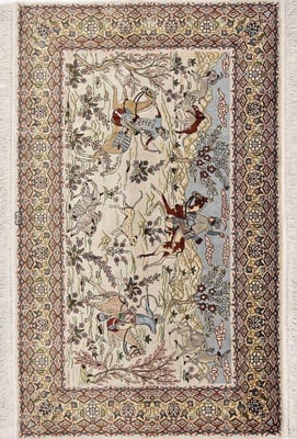 Hereke Seide Teppich 93x57 - alternate view