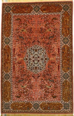 Tabriz 60Raj Seidenkette Teppich  315x204
