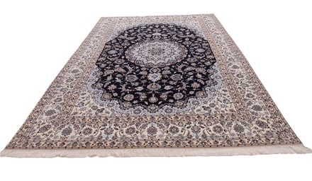 Nain 6La carpet – dark blue handwoven  378x257 - alternate view