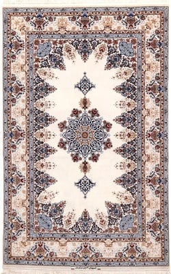 Isfahan Davari Seidenkette Teppich 203x130