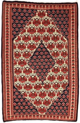 Kelim Senneh Teppich 165x108