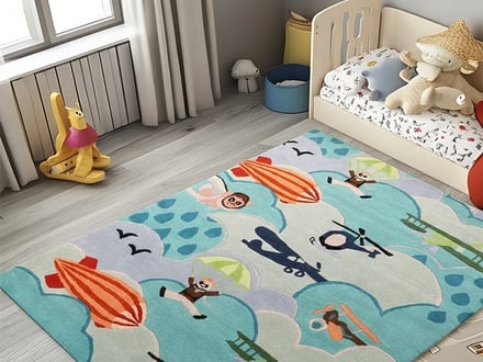 Kids Room  Airplanes Sky Adventure Theme carpet 243x169 - alternate view