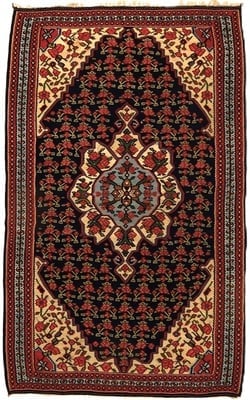 Antike Kelim Senneh Teppich  196x121