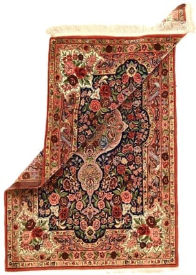 Isfahan  oruje  Silknkette Carpet  170x109 - alternate view