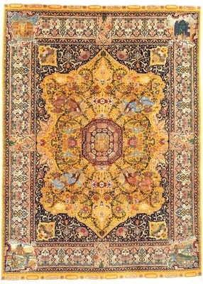 Antike Tabriz 70 Raj Teppich 410x300