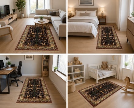 Antique Ghuchan Carpet  200x138 - alternate view