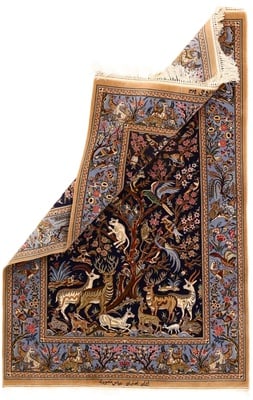 Isfahan Mansori Silknkette Carpet  151x102 - alternate view