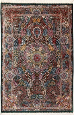 Ghom Seide  HajjHosseini Teppich 205x138