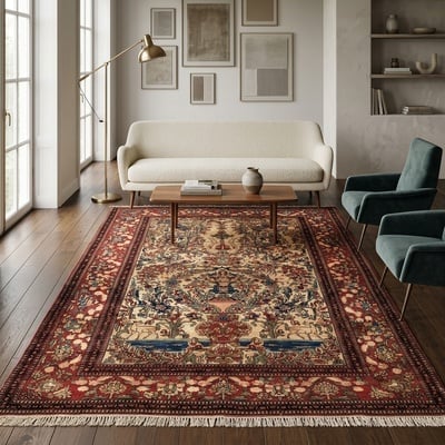 Antik Isfahan Teppich 205x142 - alternate view