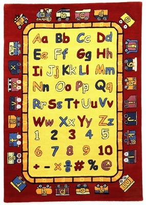 Kinder Lernteppich Alphabet  Zahlen 243x168