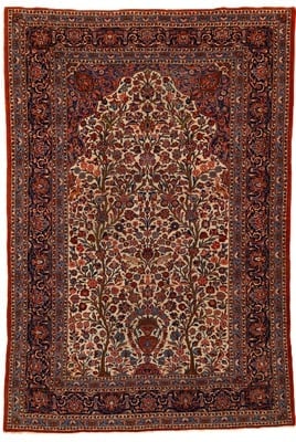 Kashan Antik  Teppich 343x230