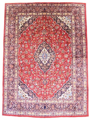 Mashhad Teppiche mit roter Hintergrundfarbe 420x300