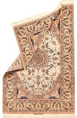 Isfahan Signed Davari Silk Warp Carpet 227x150 - alternate view