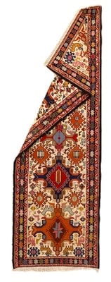 Kelim Silk Carpet  266x88 - alternate view