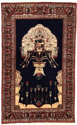 Antique Ghuchan Carpet  207x132